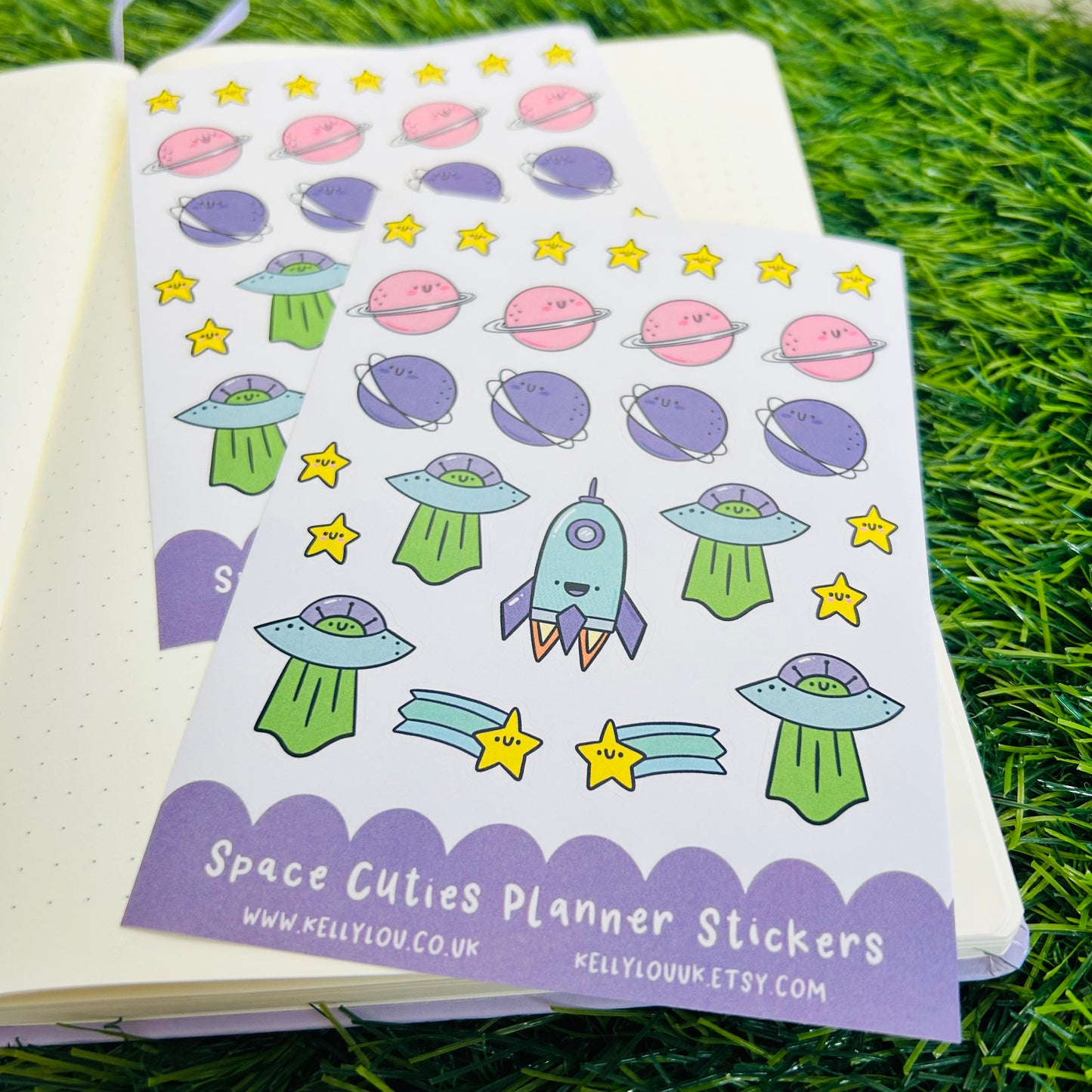 Space Cuties Planner Sticker Sheet