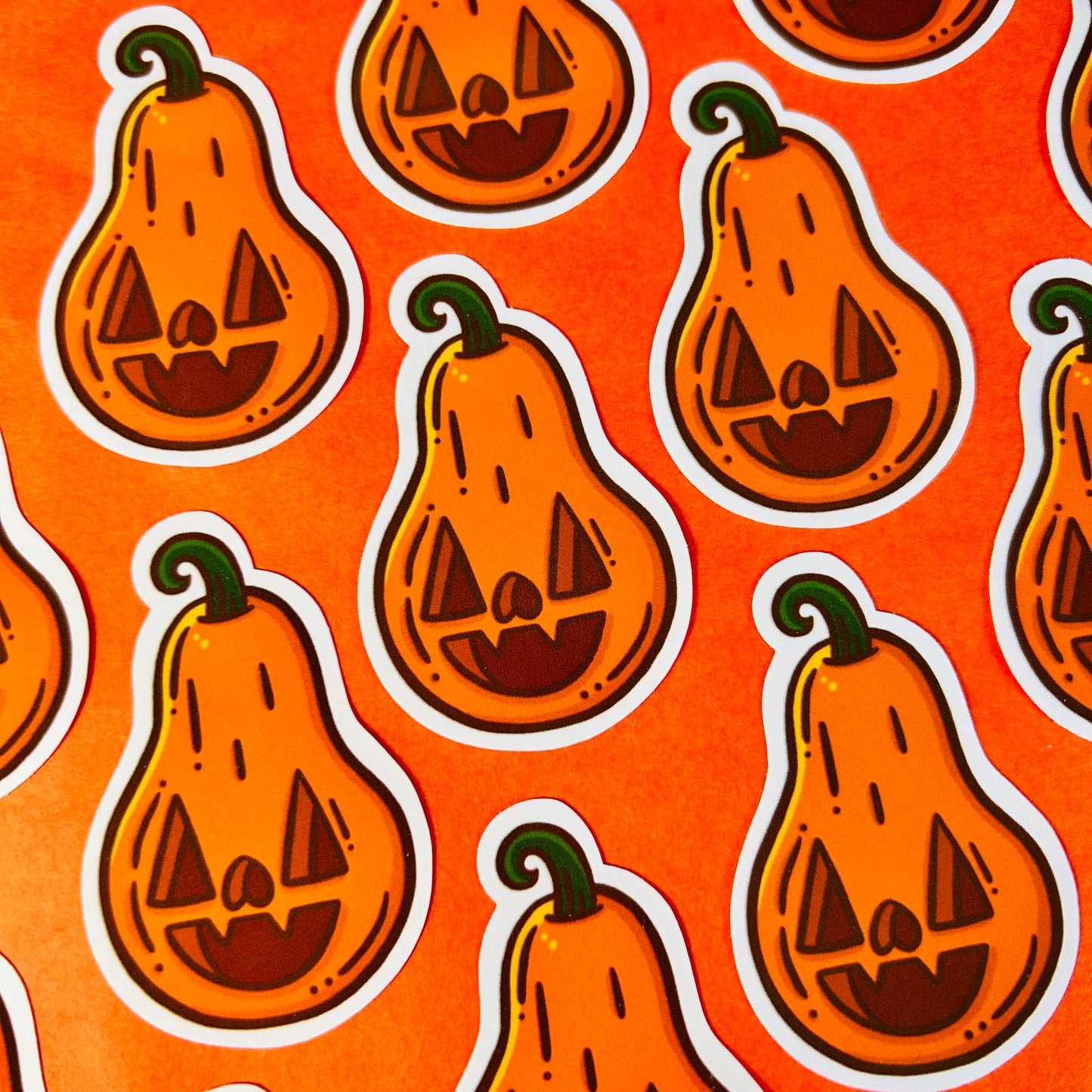 Tall Pumpkin Glossy Sticker