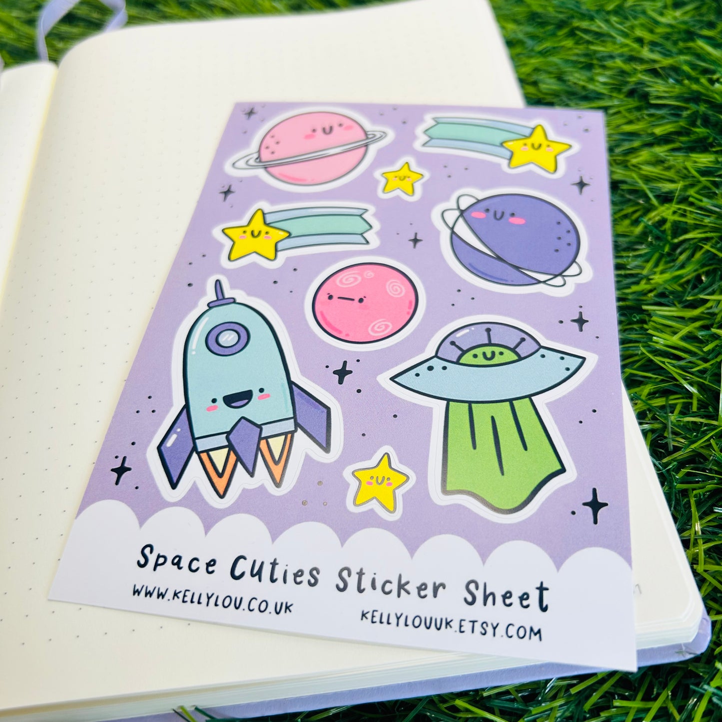 Space Cuties Matt Vinyl Sticker Sheet