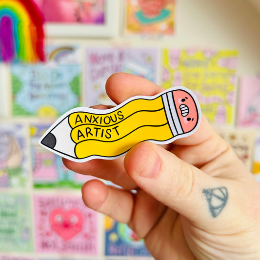 Anxious Artist Glossy Sticker