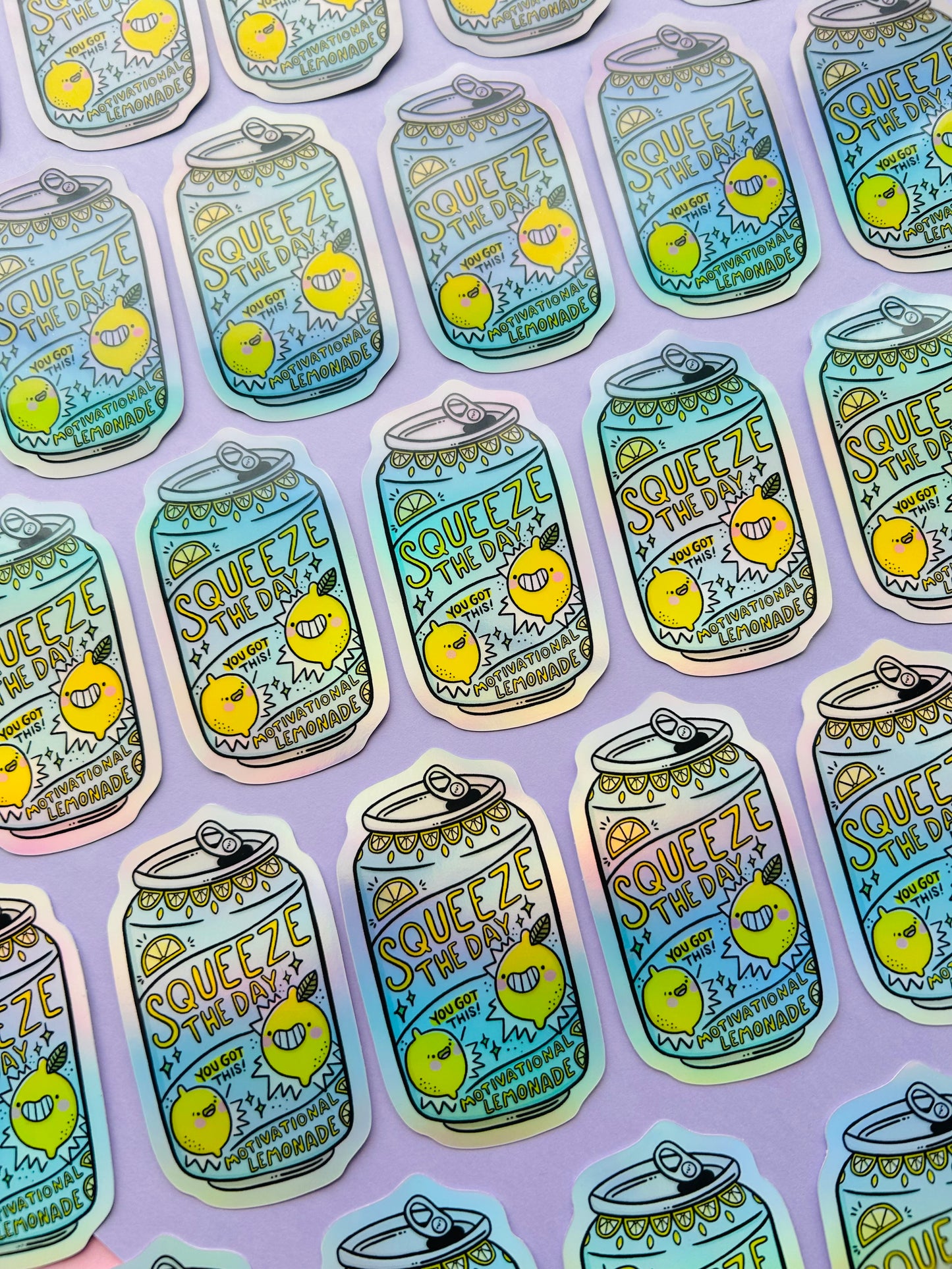Squeeze The Day - Holographic Waterproof Sticker