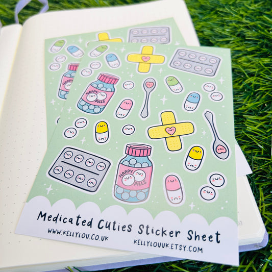 Medicated Cuties Matt Vinyl Sticker Sheet