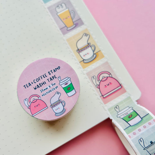 Tea & Coffee Stamp Washi Tape