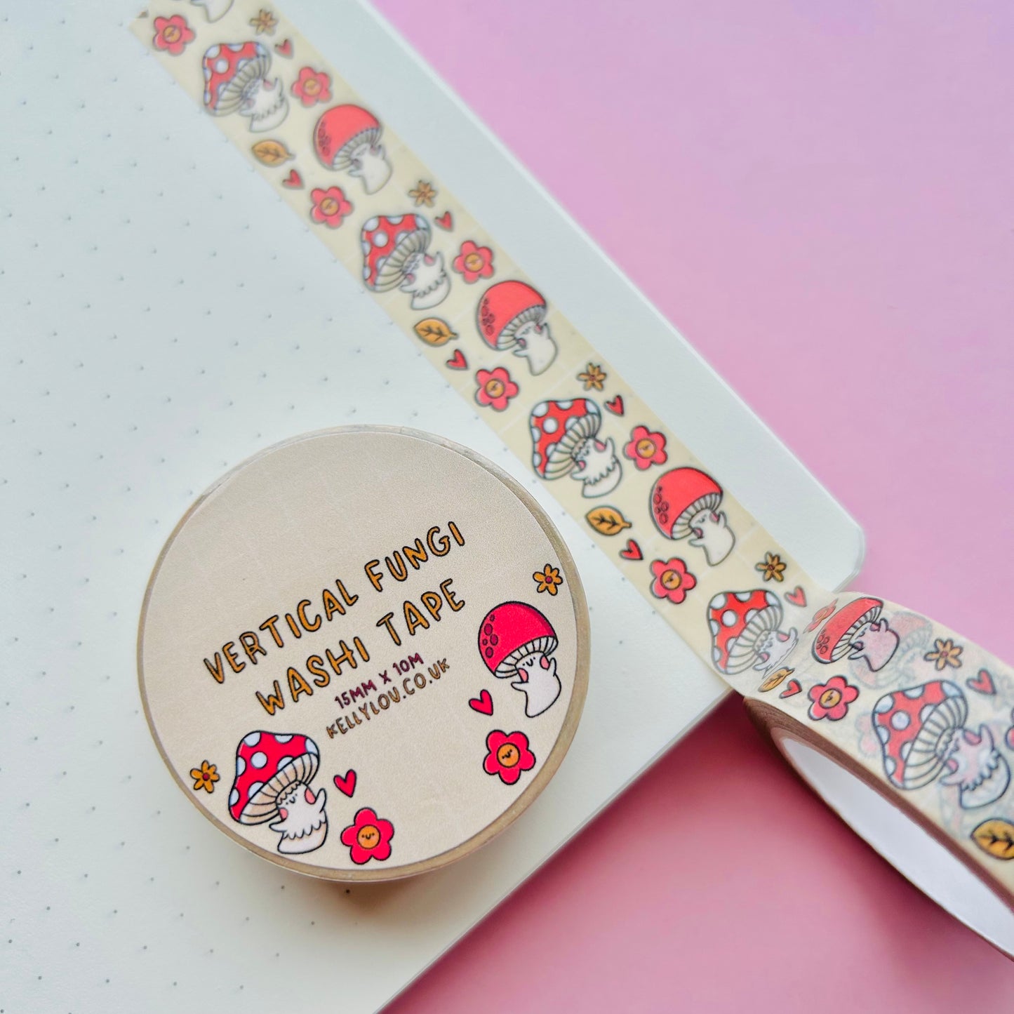 Fungi Cuties Vertical Washi Tape