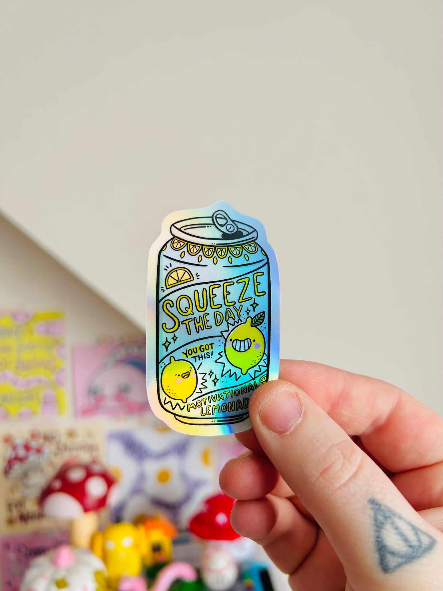 Squeeze The Day - Holographic Waterproof Sticker