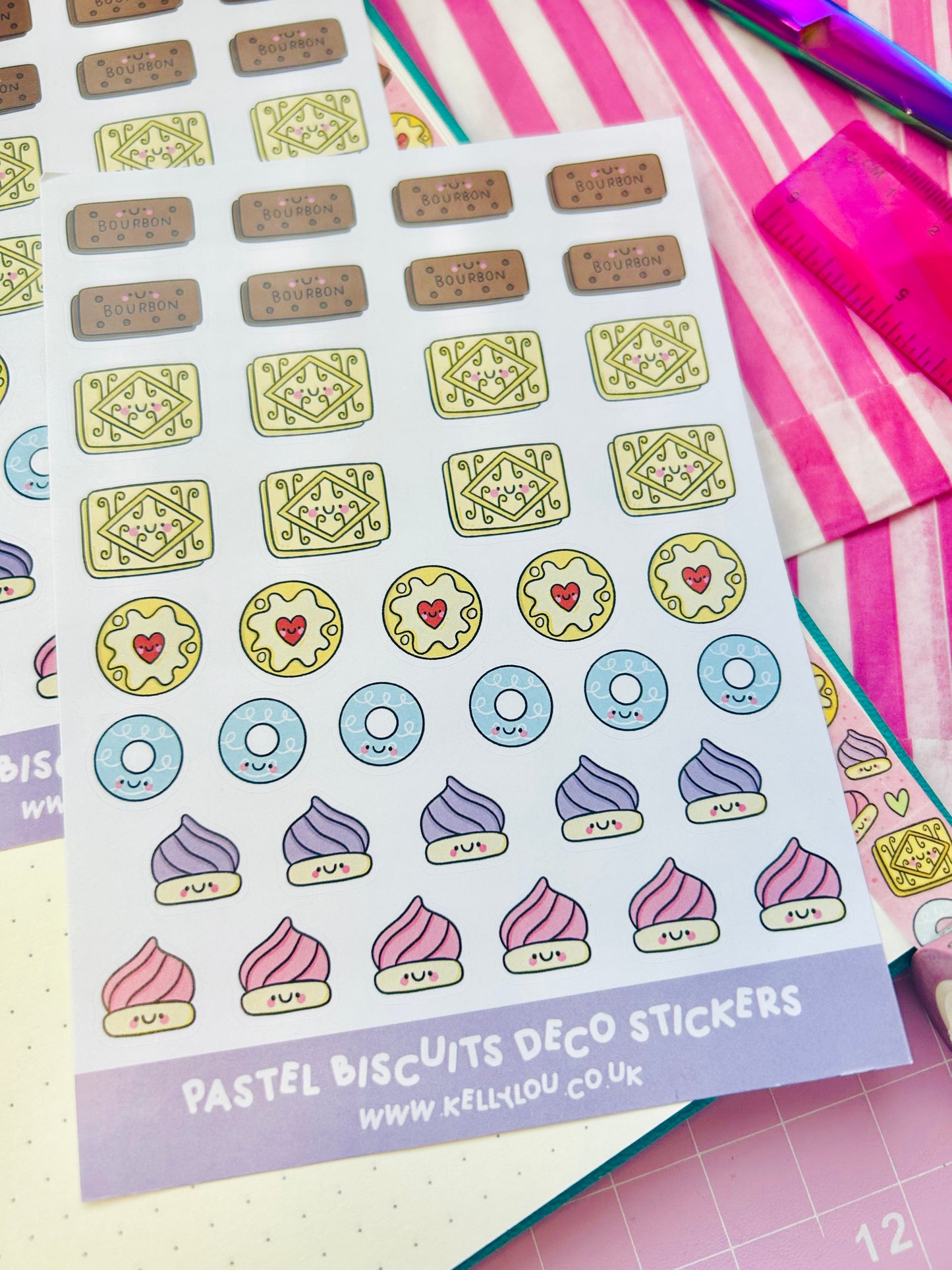 Pastel Biscuits - Deco Sticker Sheet