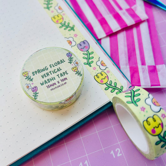 Spring Floral - Vertical Washi Tape