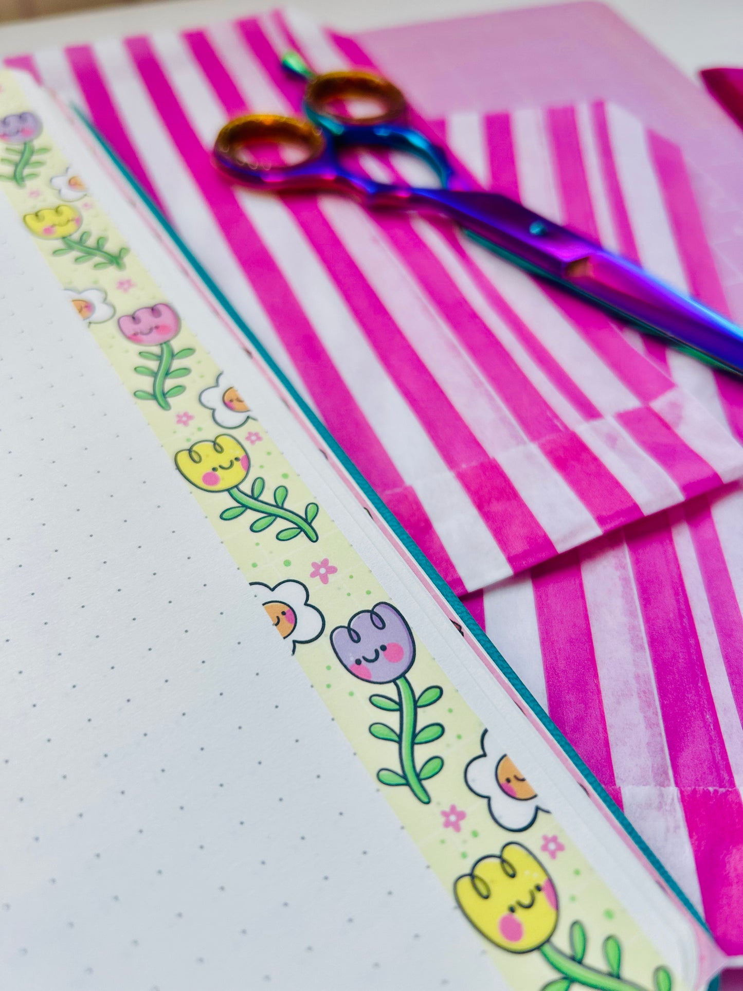 Yellow Spring Floral - Vertical Washi Tape