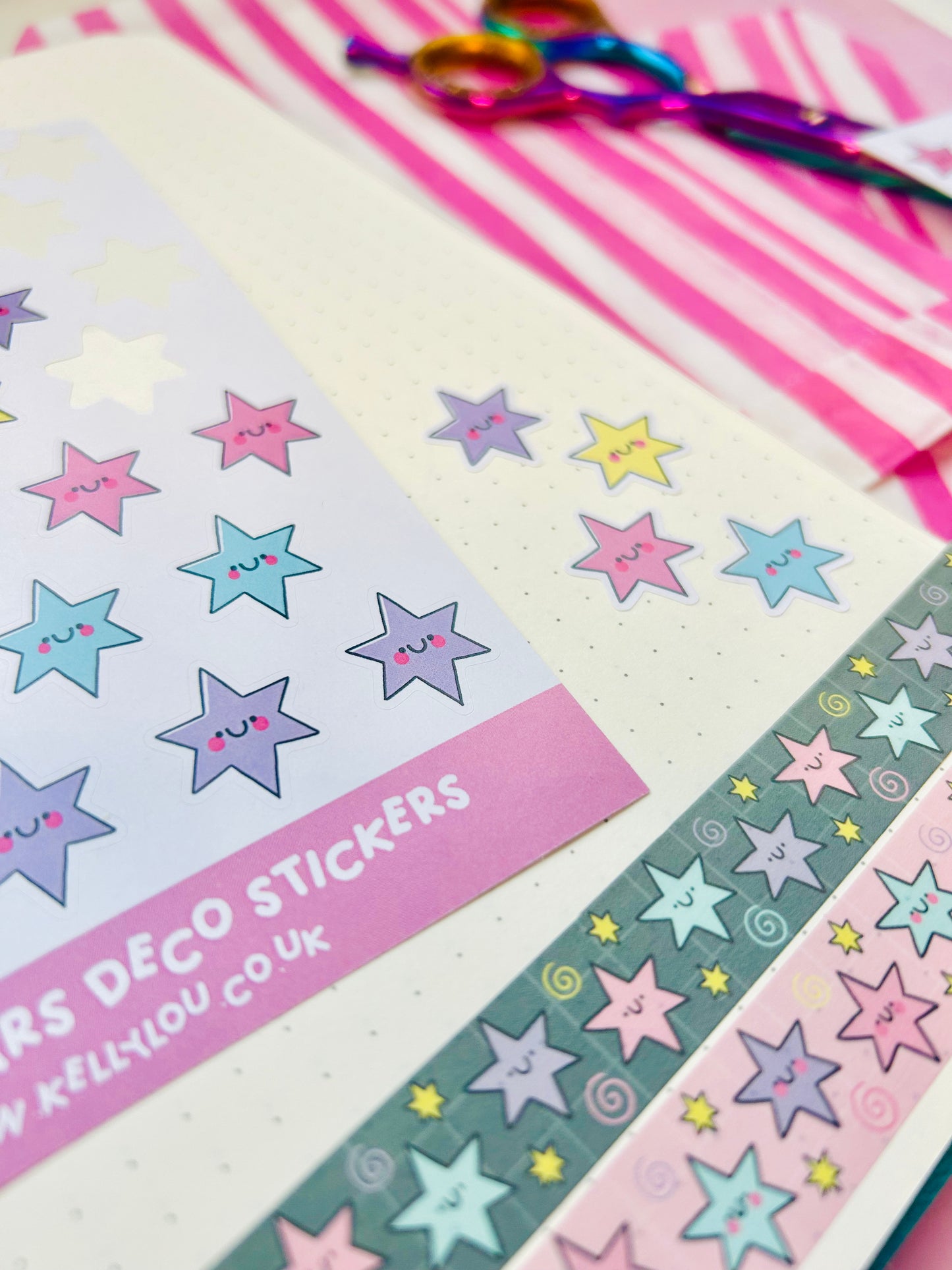 Pastel Stars - Deco Sticker Sheet