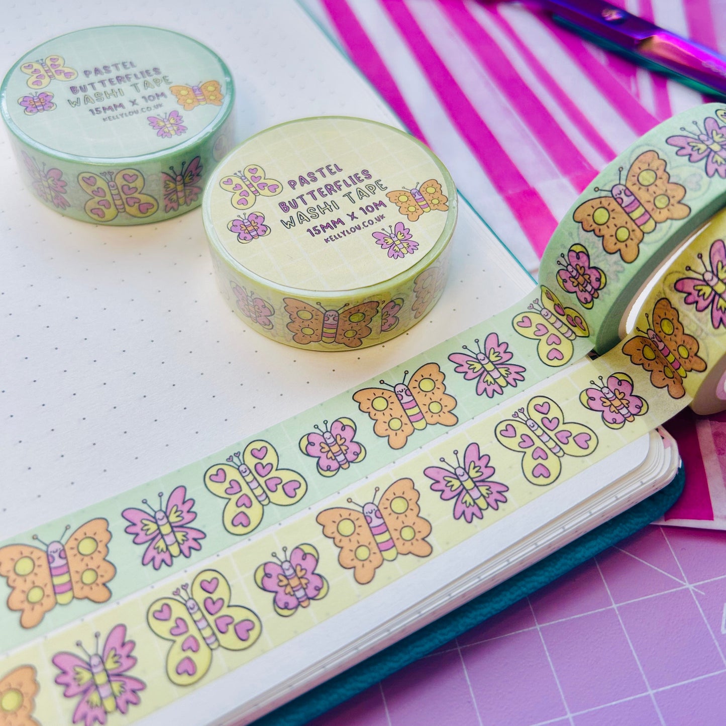 Spring Butterflies - Vertical Washi Tape