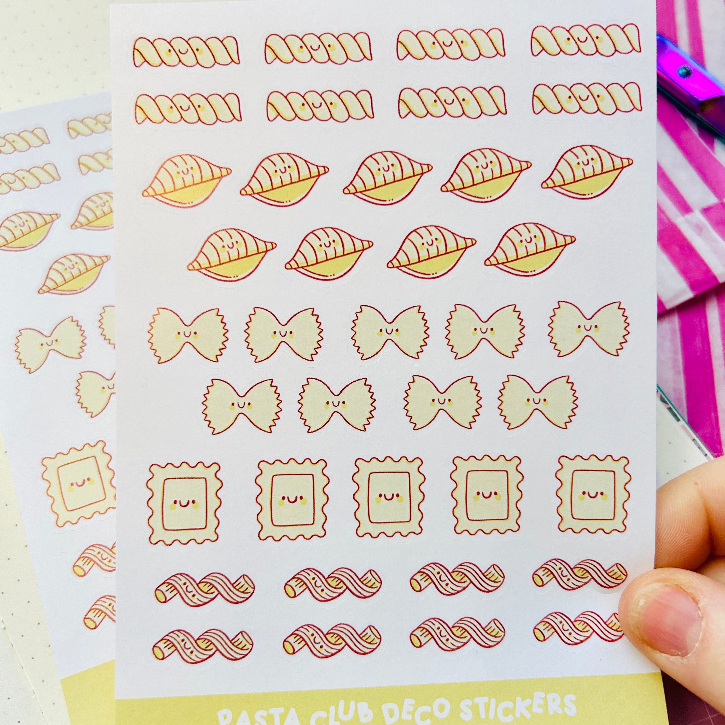 Pasta Club - Deco Sticker Sheet – kellylou