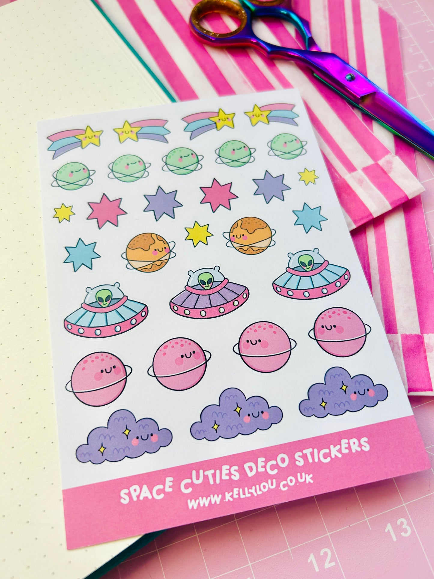 Space Cuties - Deco Sticker Sheet