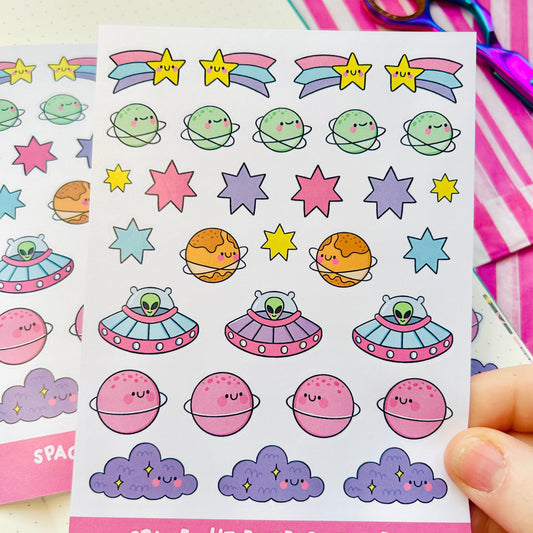 Space Cuties - Deco Sticker Sheet