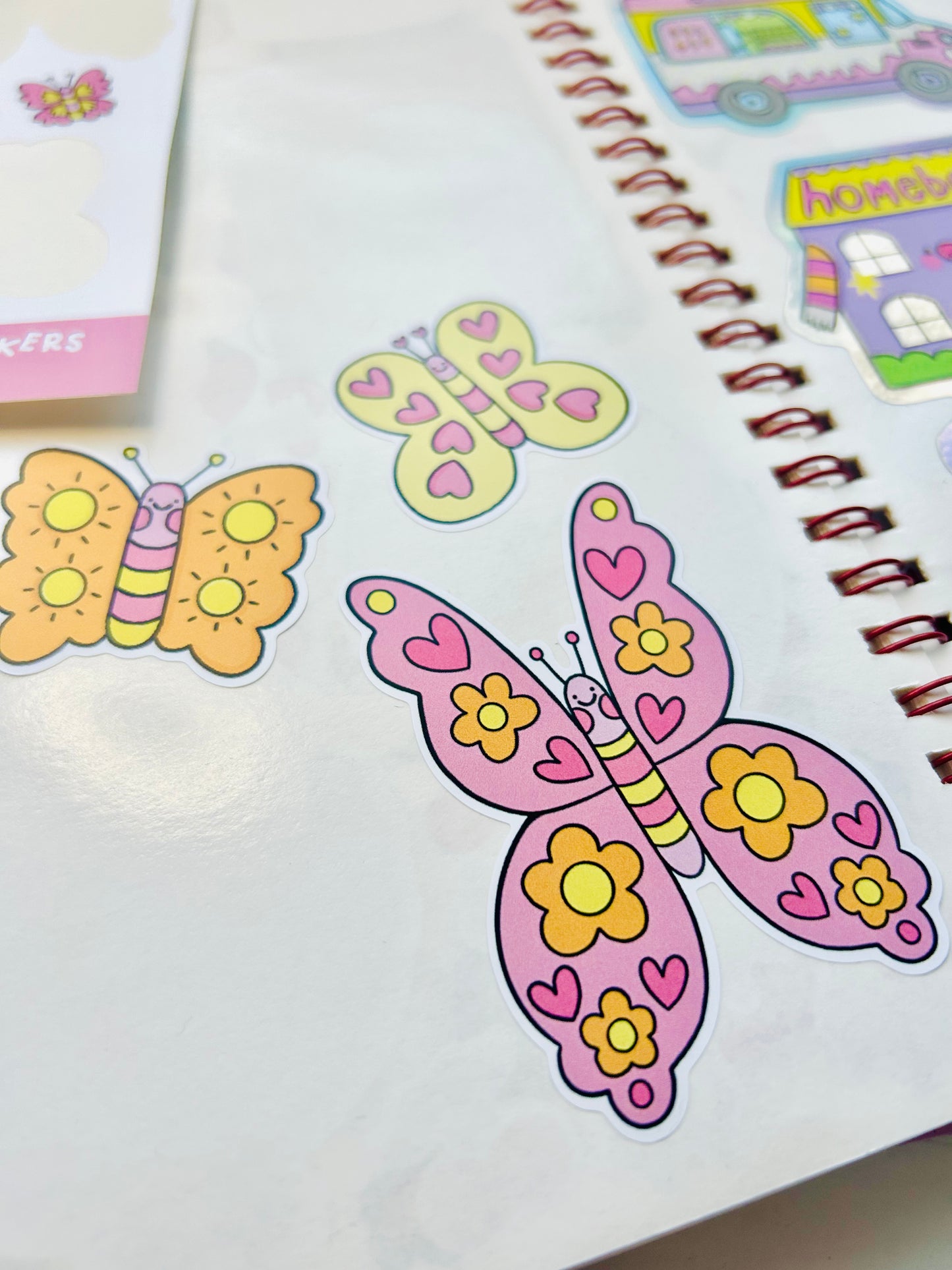 Pastel Butterflies - Vinyl Sticker Sheet