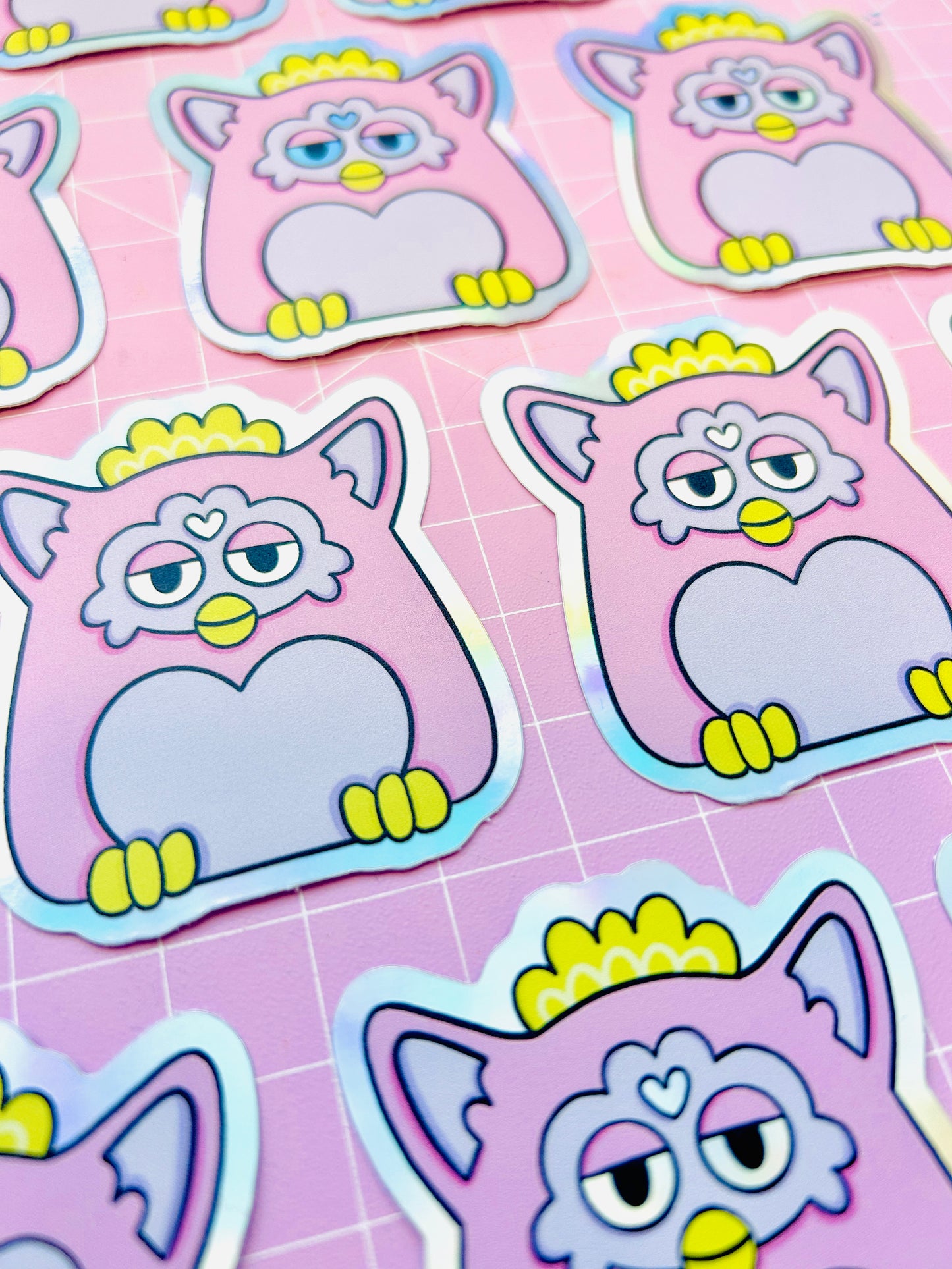 Pastel Furby - Holographic Sticker