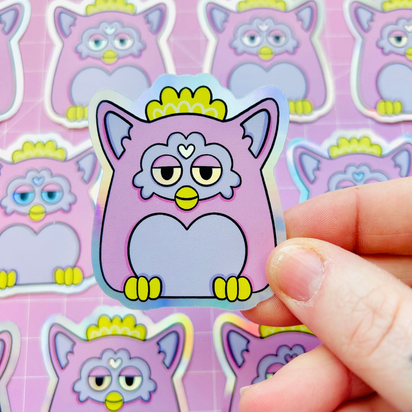 Pastel Furby - Holographic Sticker