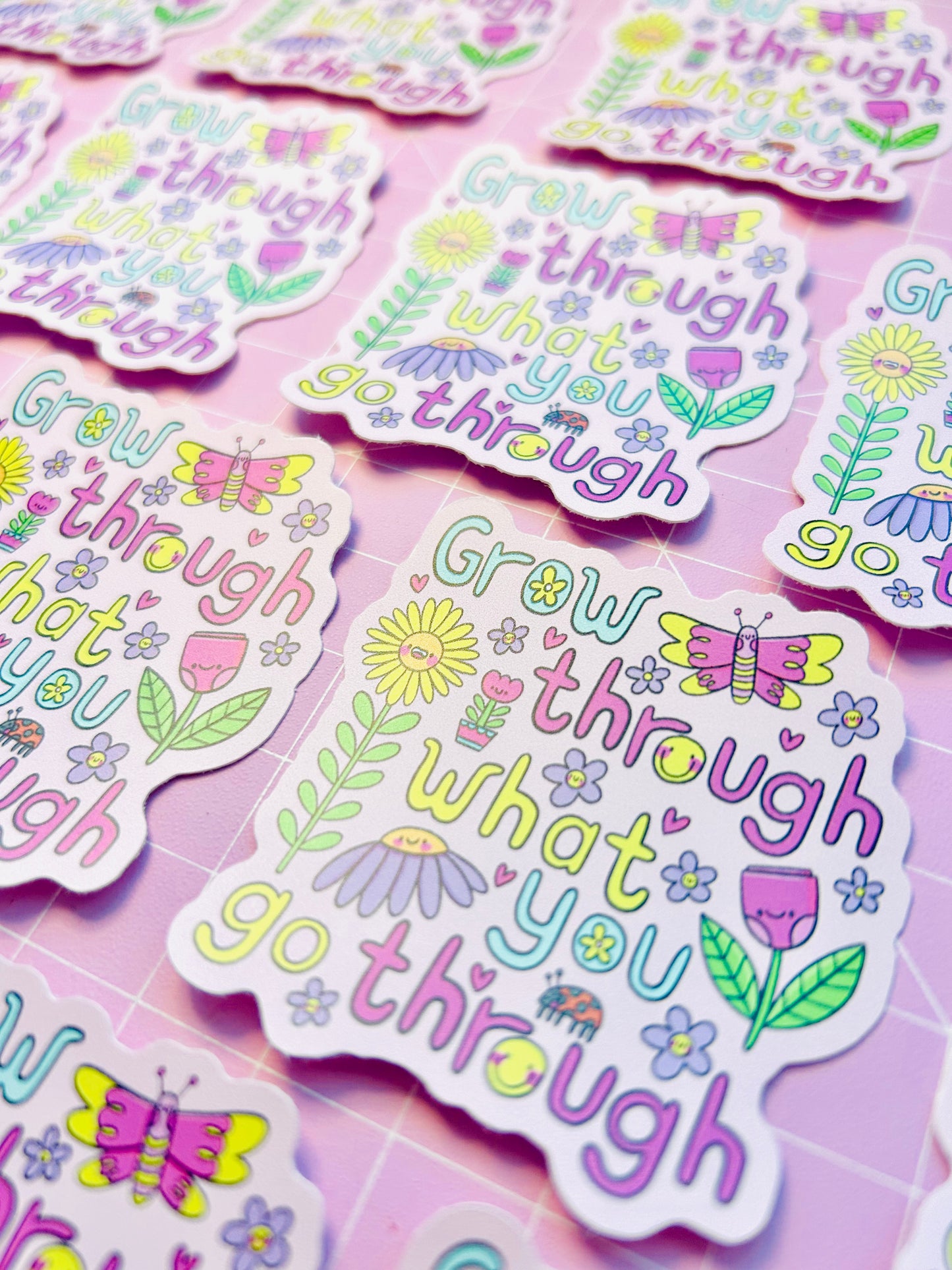 Grow Through What You Go Through - Vinyl Sticker
