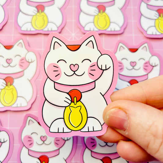 Lucky Cat - Vinyl Sticker