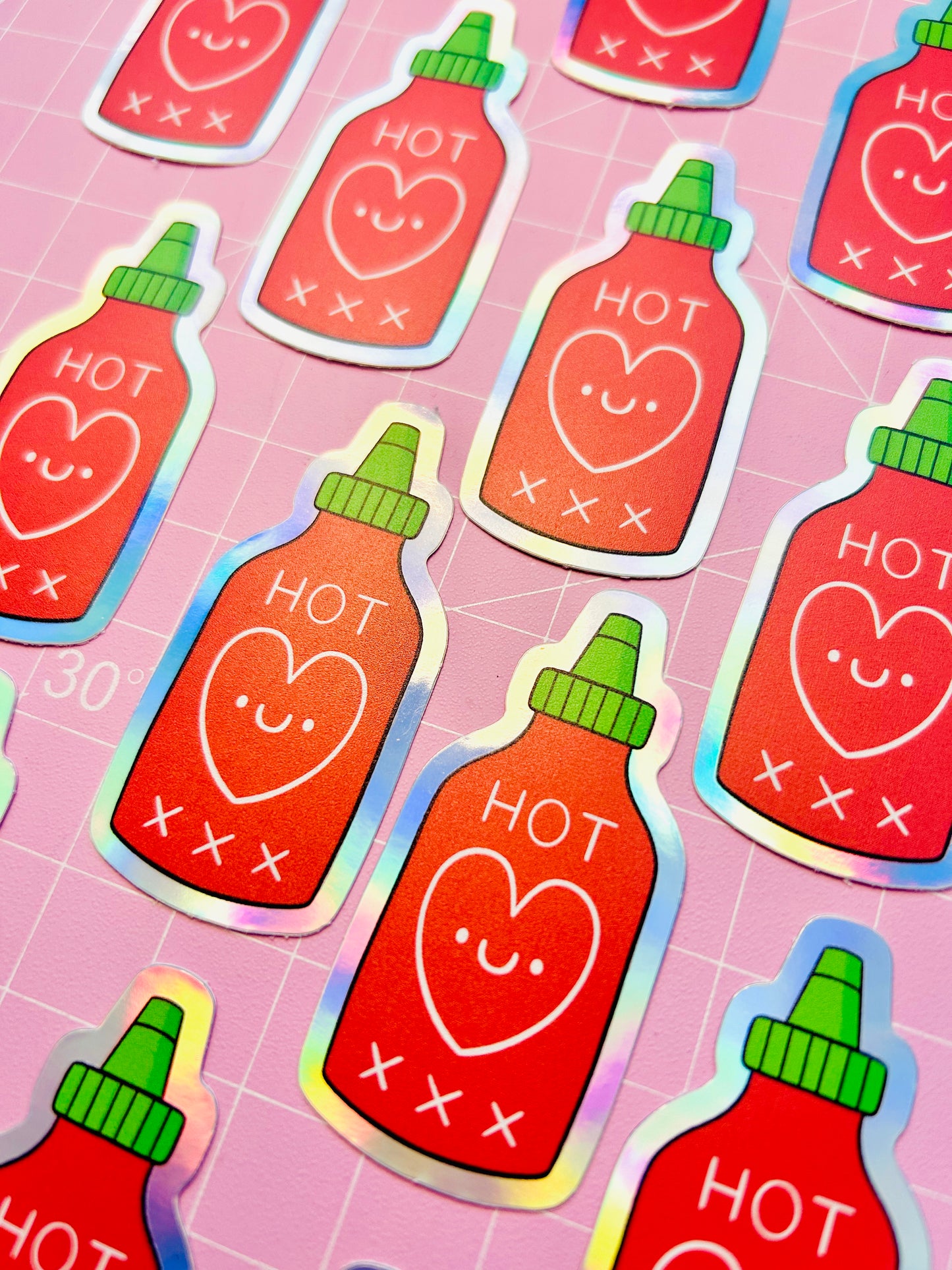 Hot Sauce - Holographic Vinyl Sticker