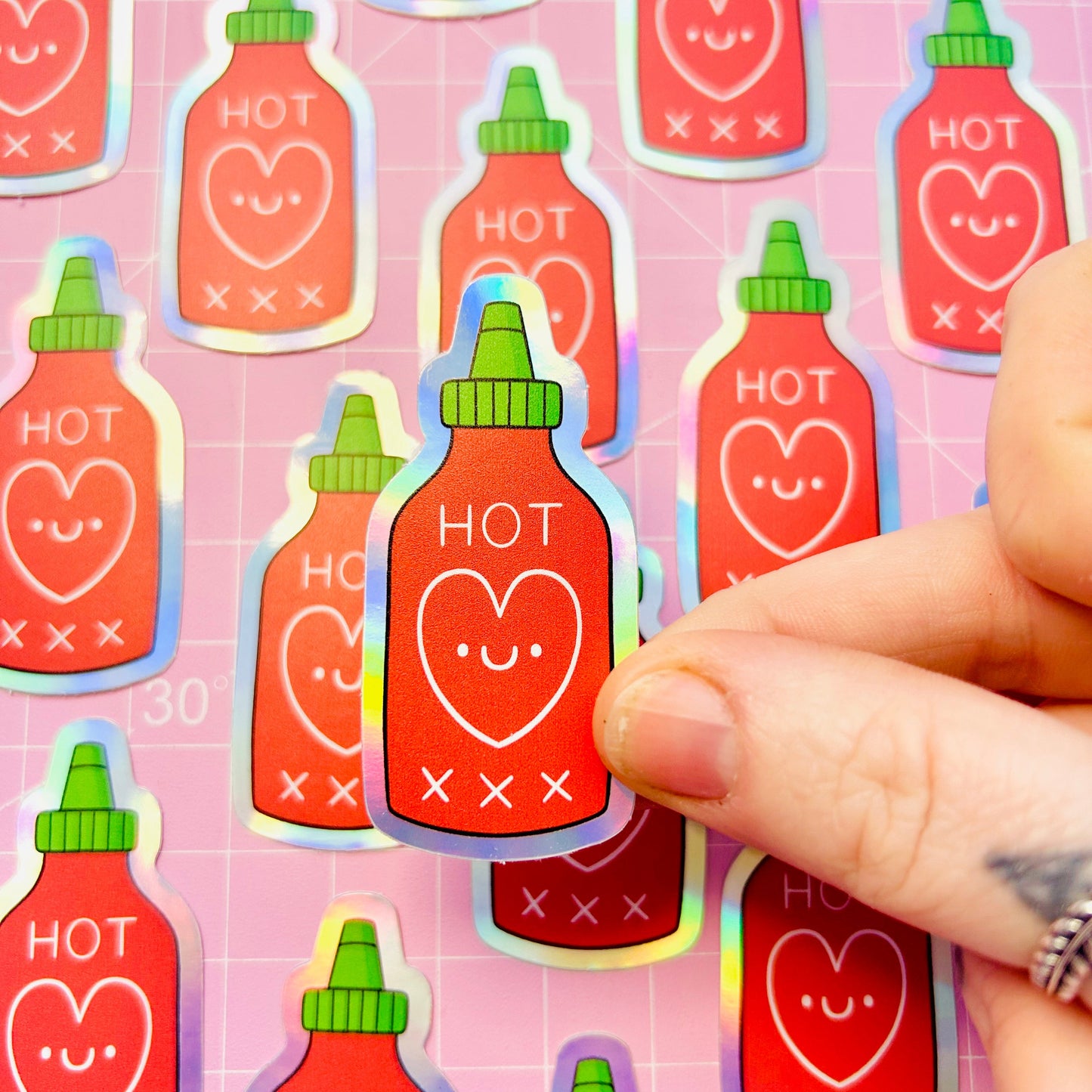 Hot Sauce - Holographic Vinyl Sticker