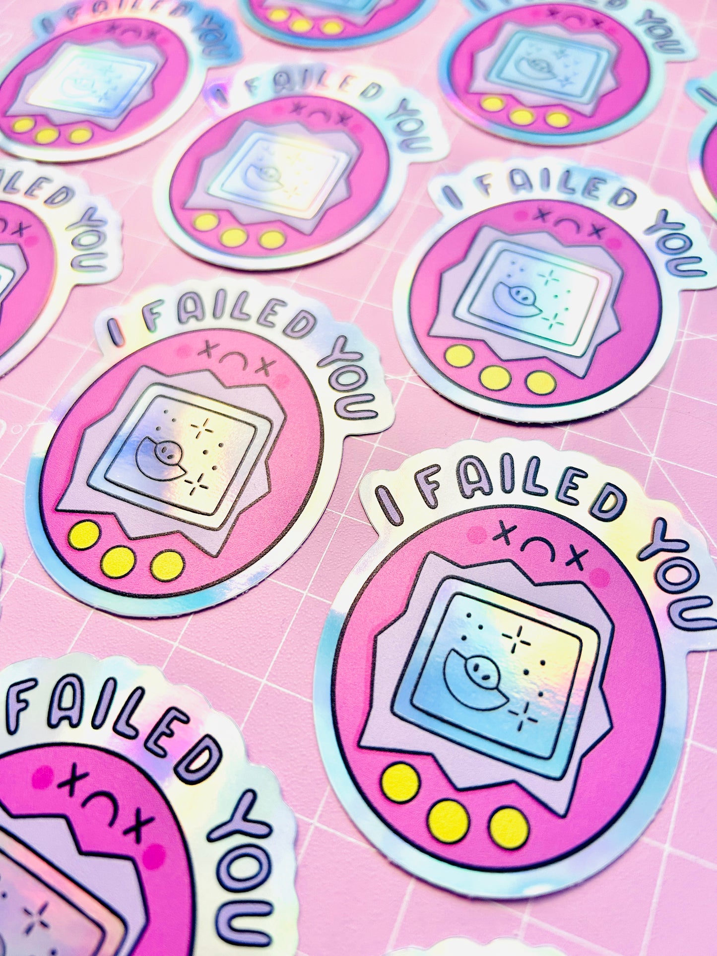 I Failed You Virtual Pet - Holographic Sticker