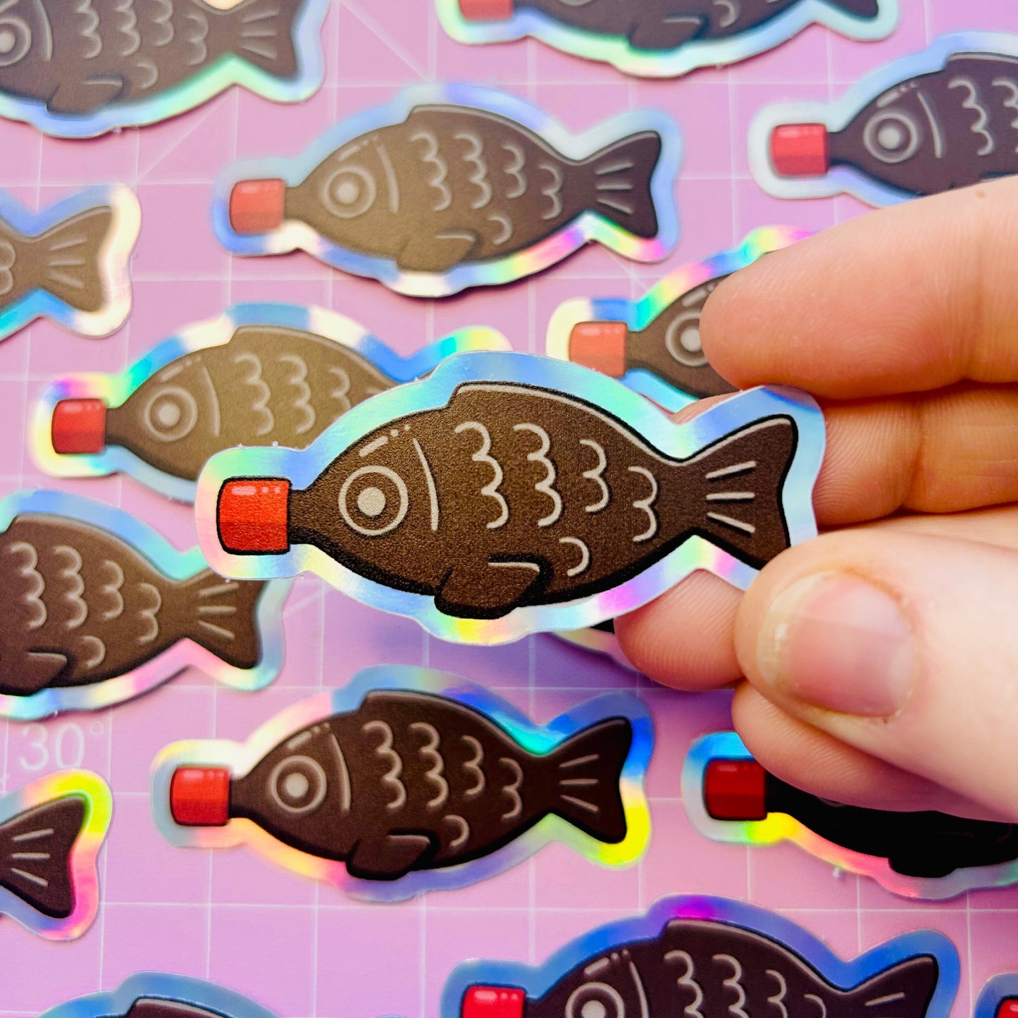 Soy Sauce Fish - Holographic Sticker