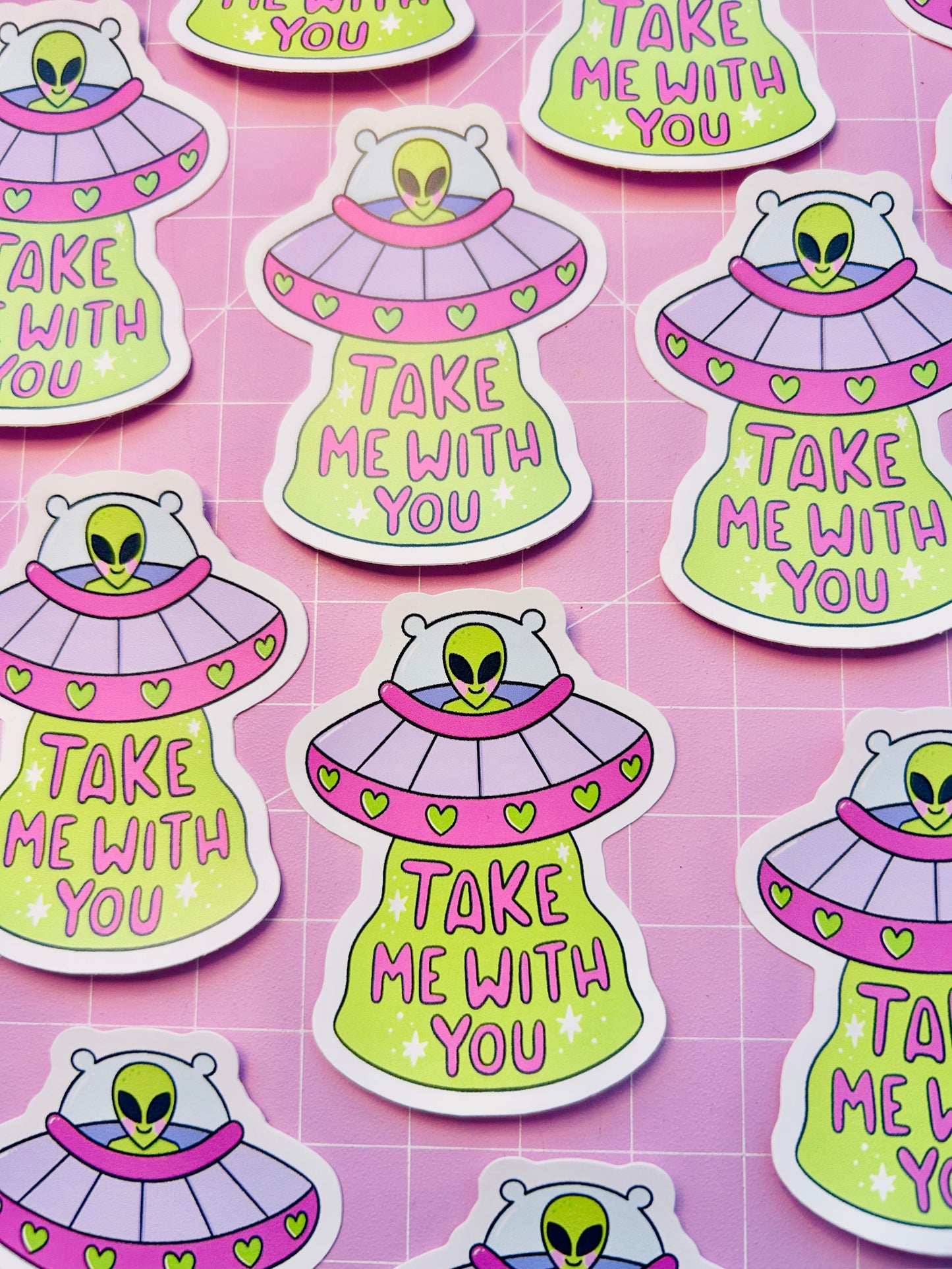 Take Me With You - UFO Vinyl Sticker