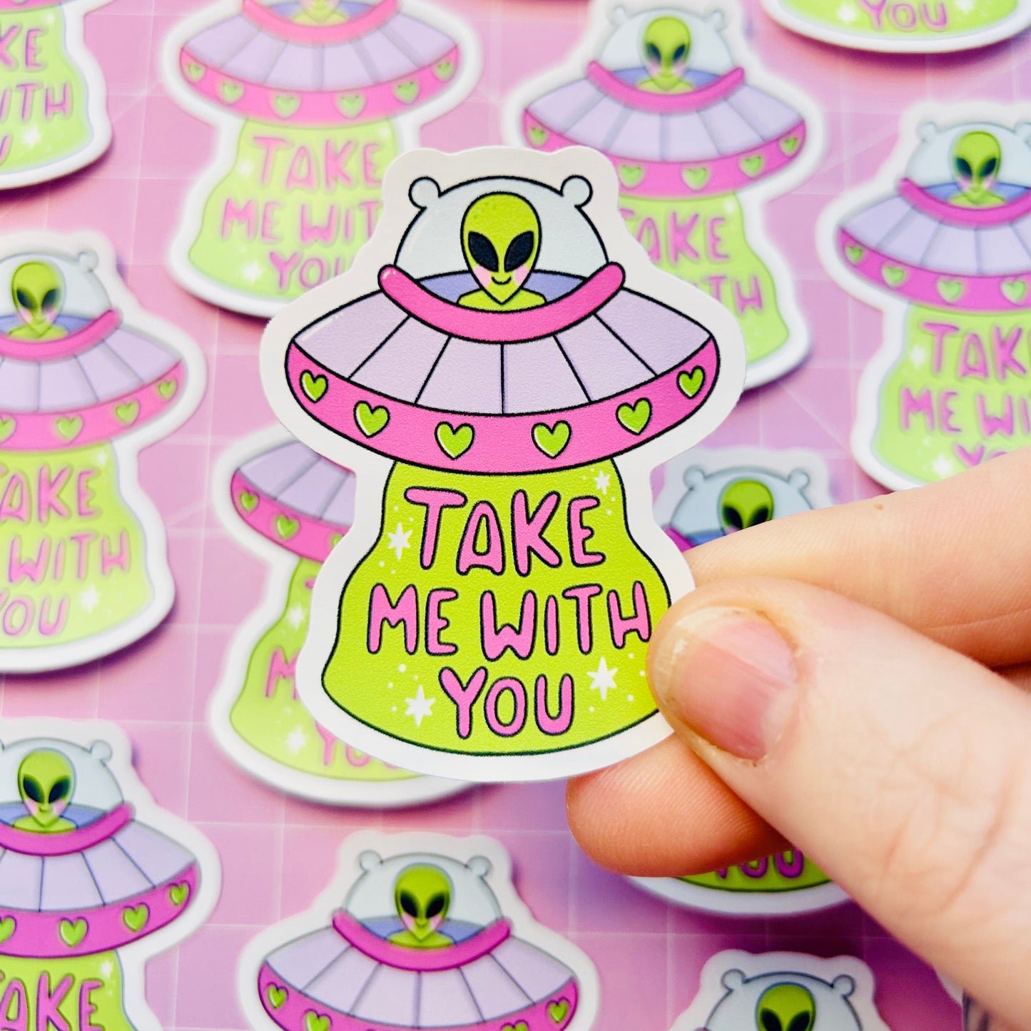Take Me With You - UFO Vinyl Sticker