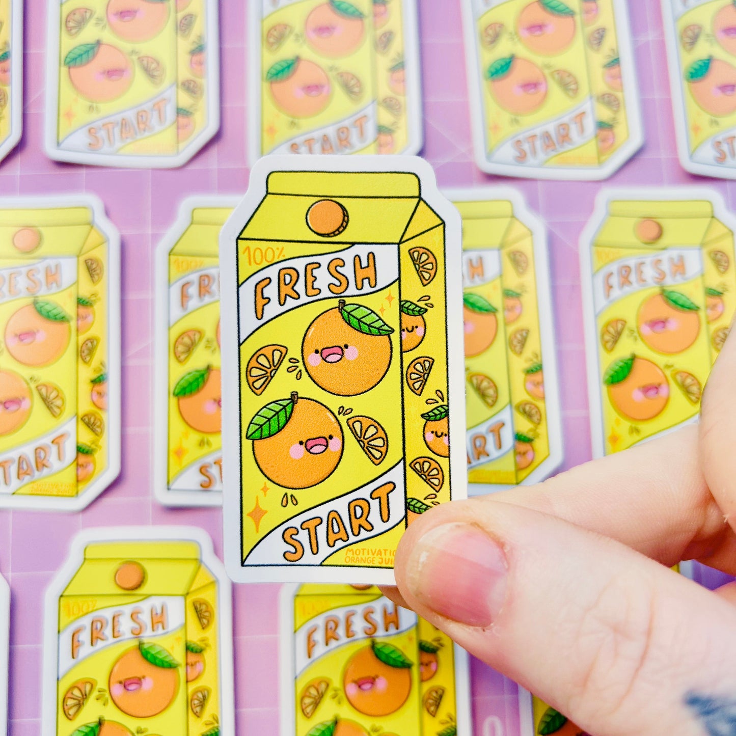 Fresh Start Orange Juice -  Vinyl Sticker