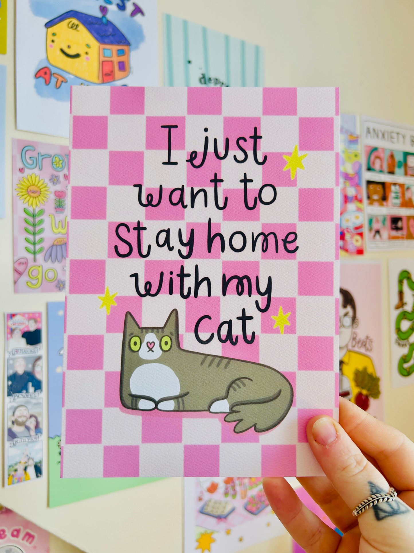 Tabby - Stay Home With My Cat - Art Print