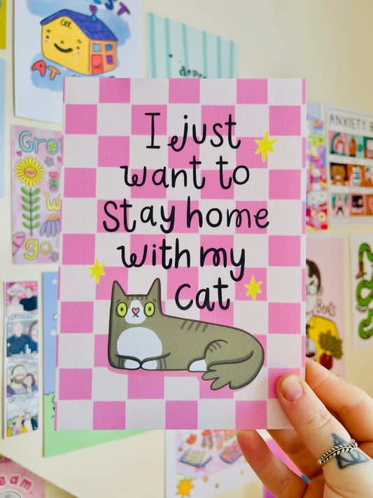 Tabby - Stay Home With My Cat - Art Print