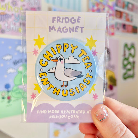 Chippy Tea Enthusiast - Fridge Magnet