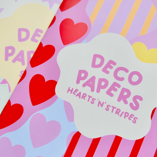 Hearts & Stripes - A5 Deco Papers Books