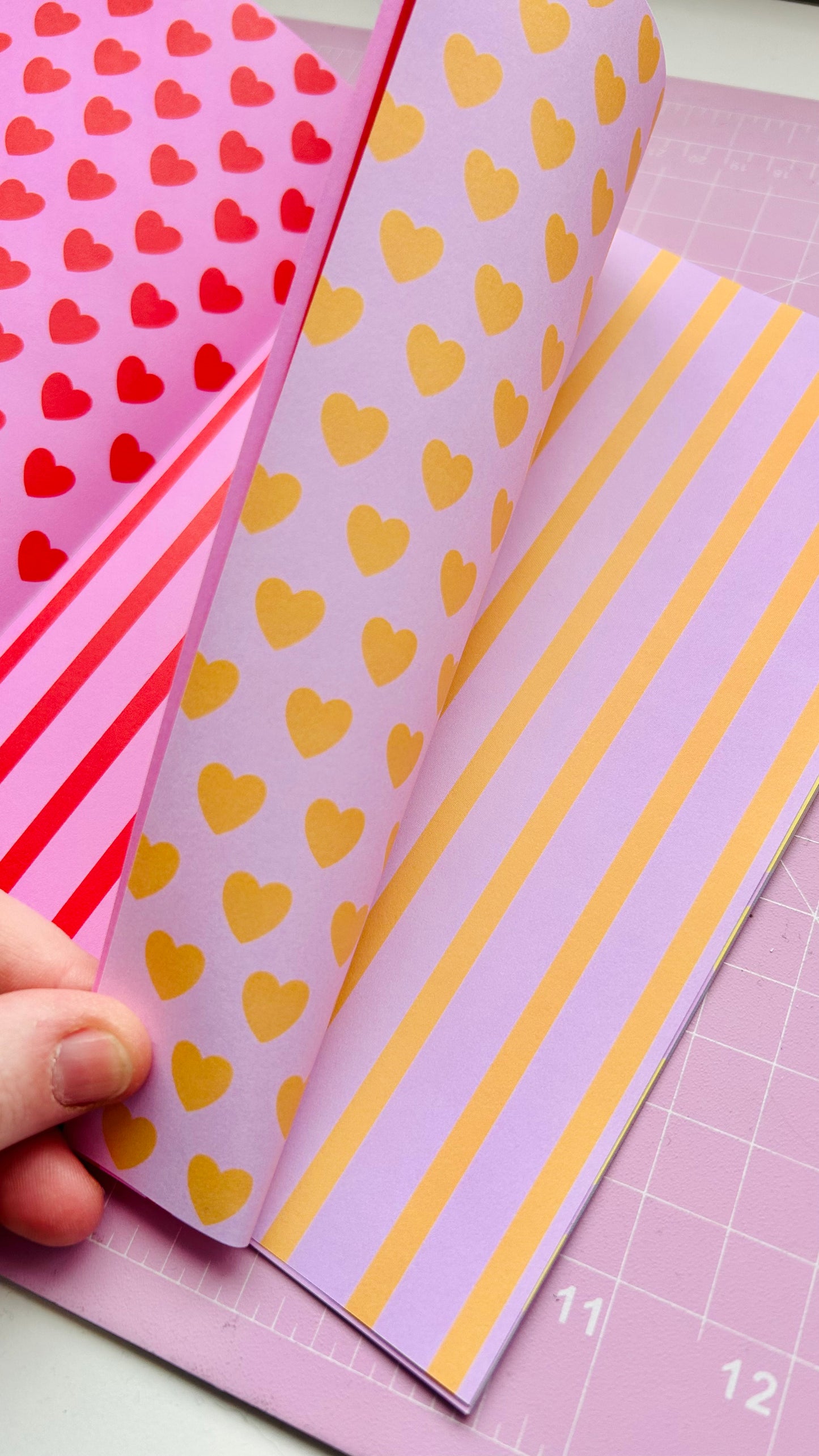 Hearts & Stripes - A5 Deco Papers Books