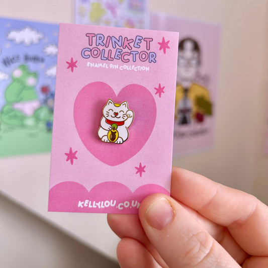 Lucky Cat - Mini Enamel Pin