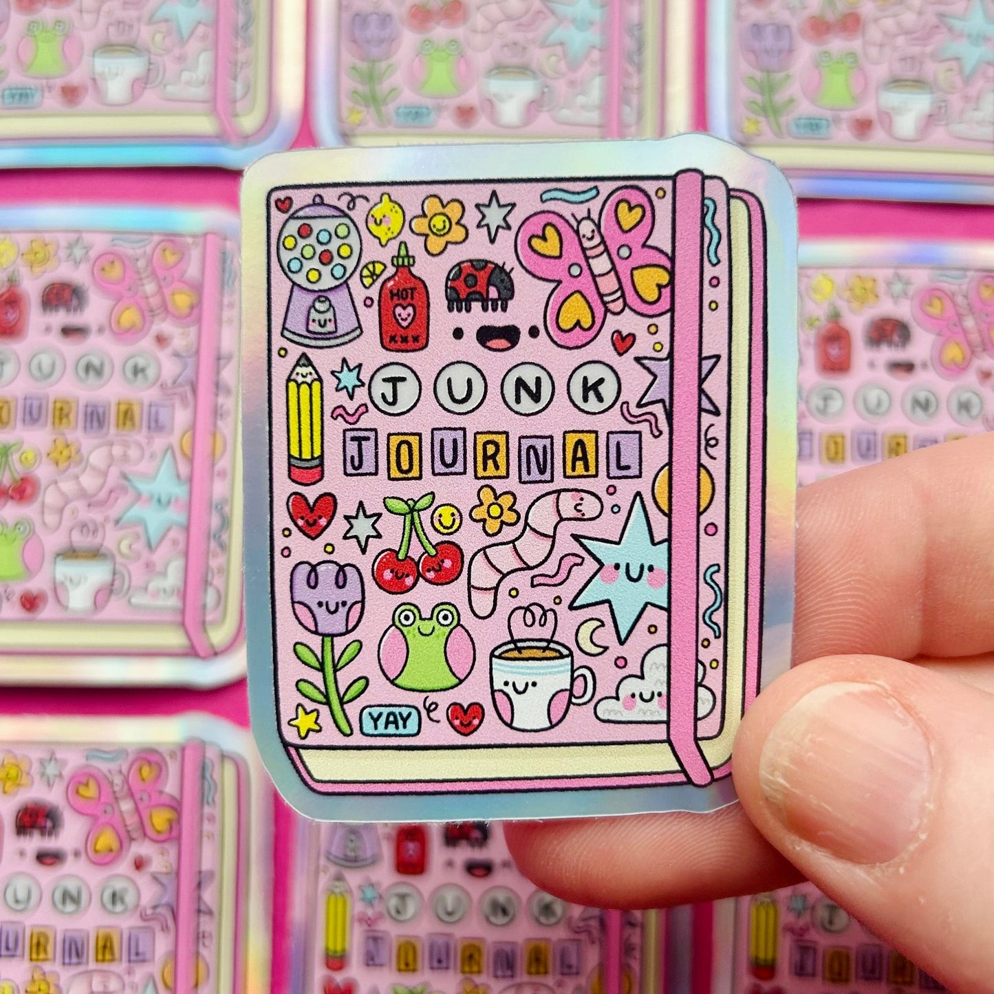 Junk Journal - Holographic Vinyl Sticker