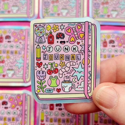 Junk Journal - Holographic Vinyl Sticker