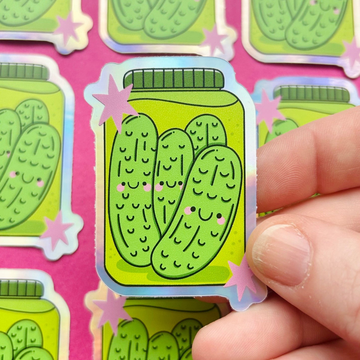 Jar of Pickles - Holographic Vinyl Sticker