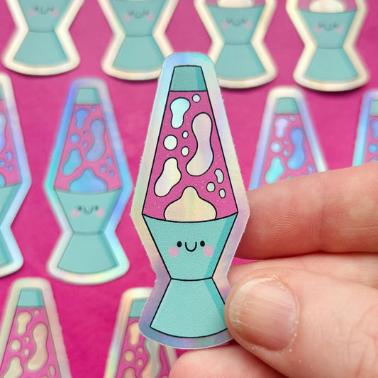 Lava Lamp - Holographic Vinyl Sticker