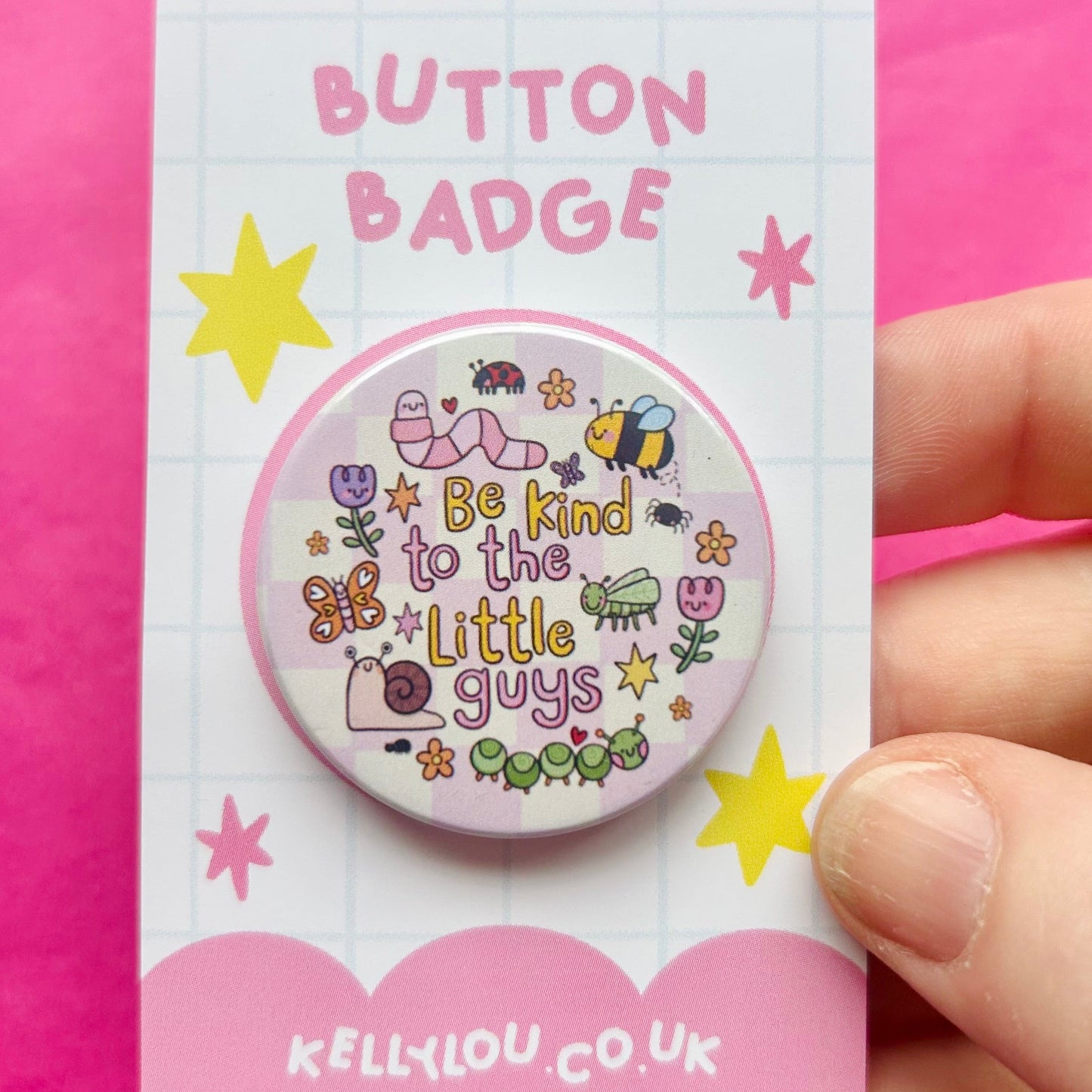 Be Kind To The Little Guys - Button Badge