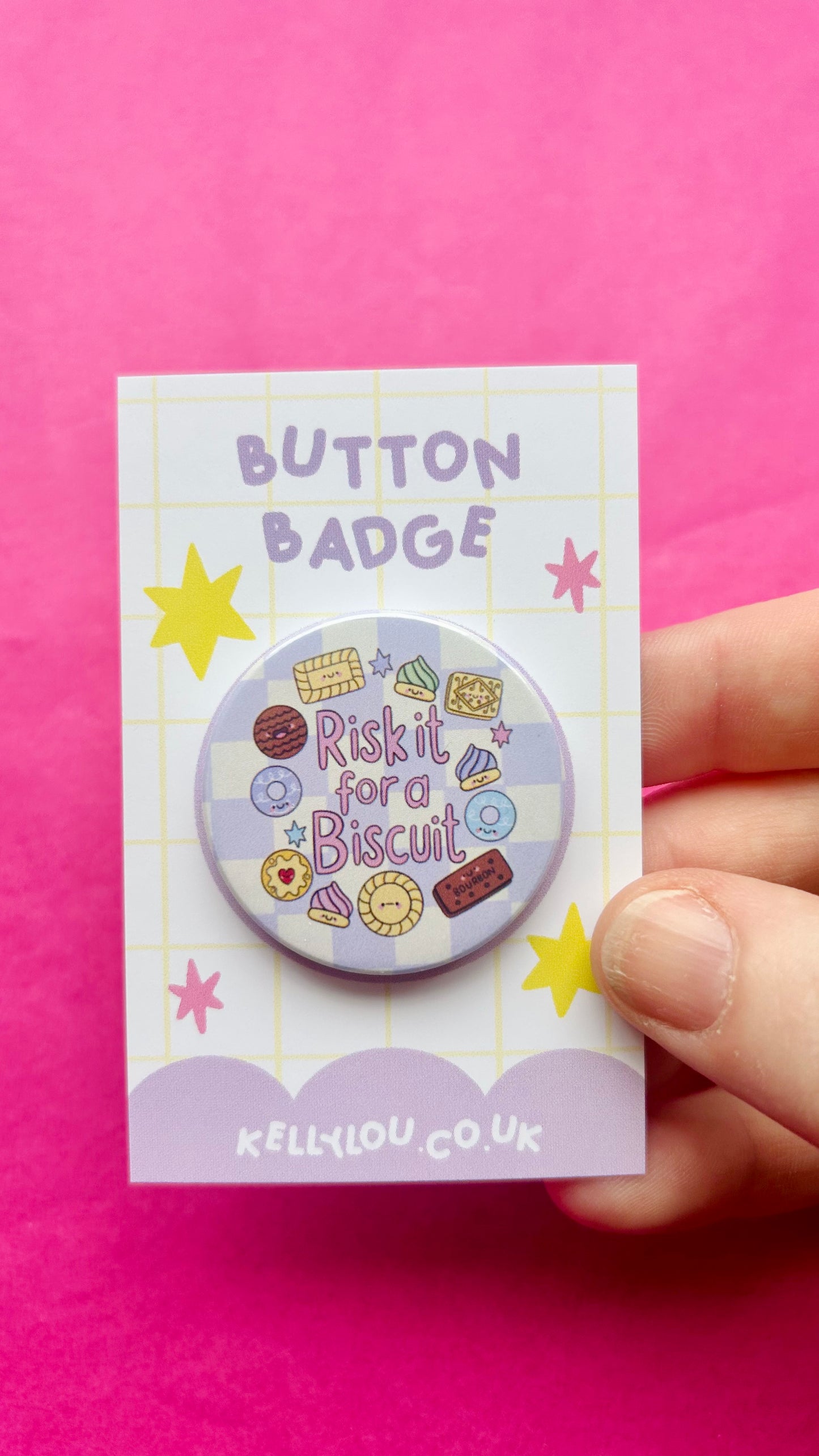 Risk It For A Biscuit - Button Badge
