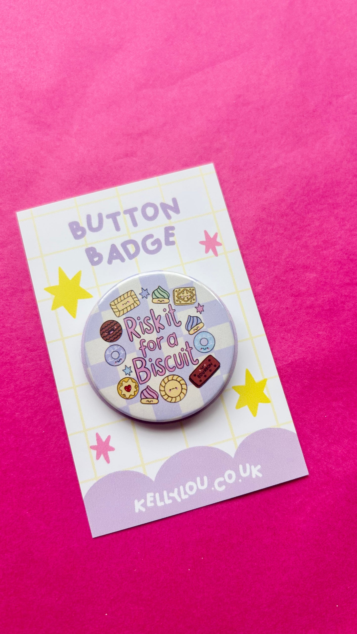 Risk It For A Biscuit - Button Badge