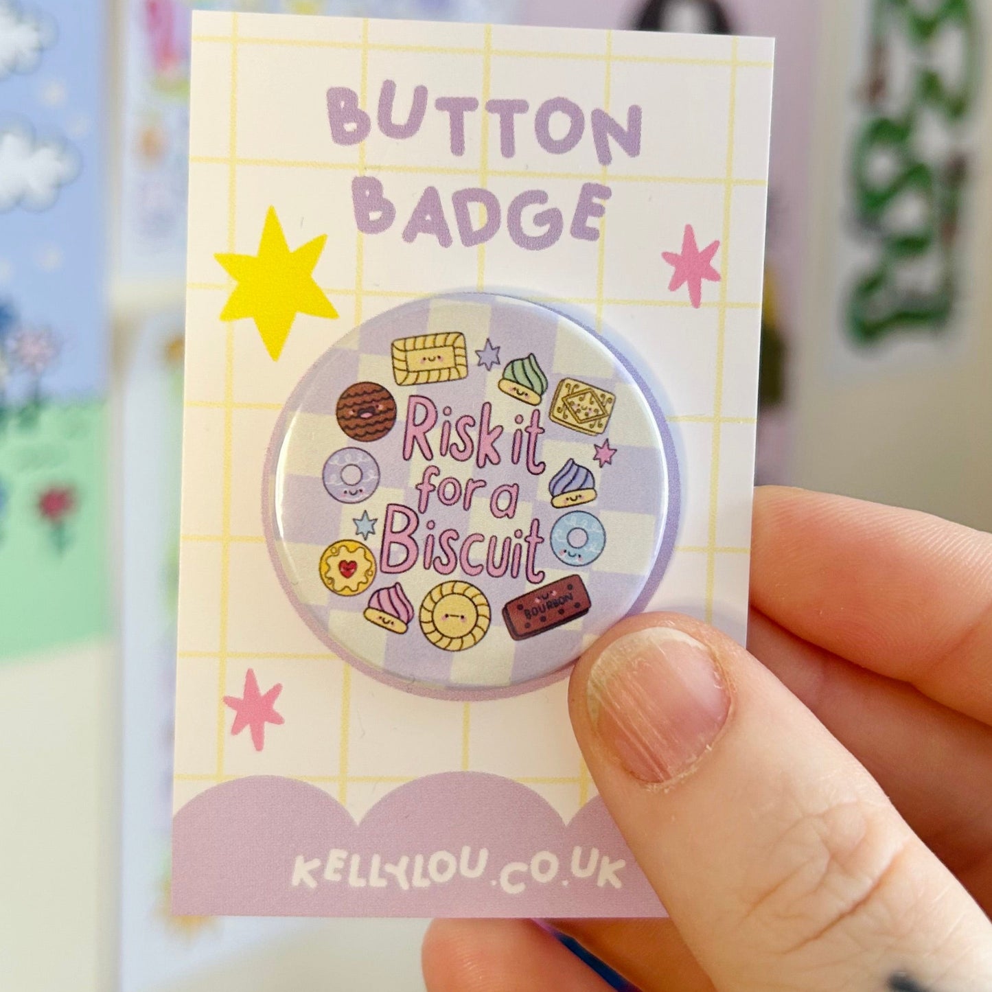 Risk It For A Biscuit - Button Badge