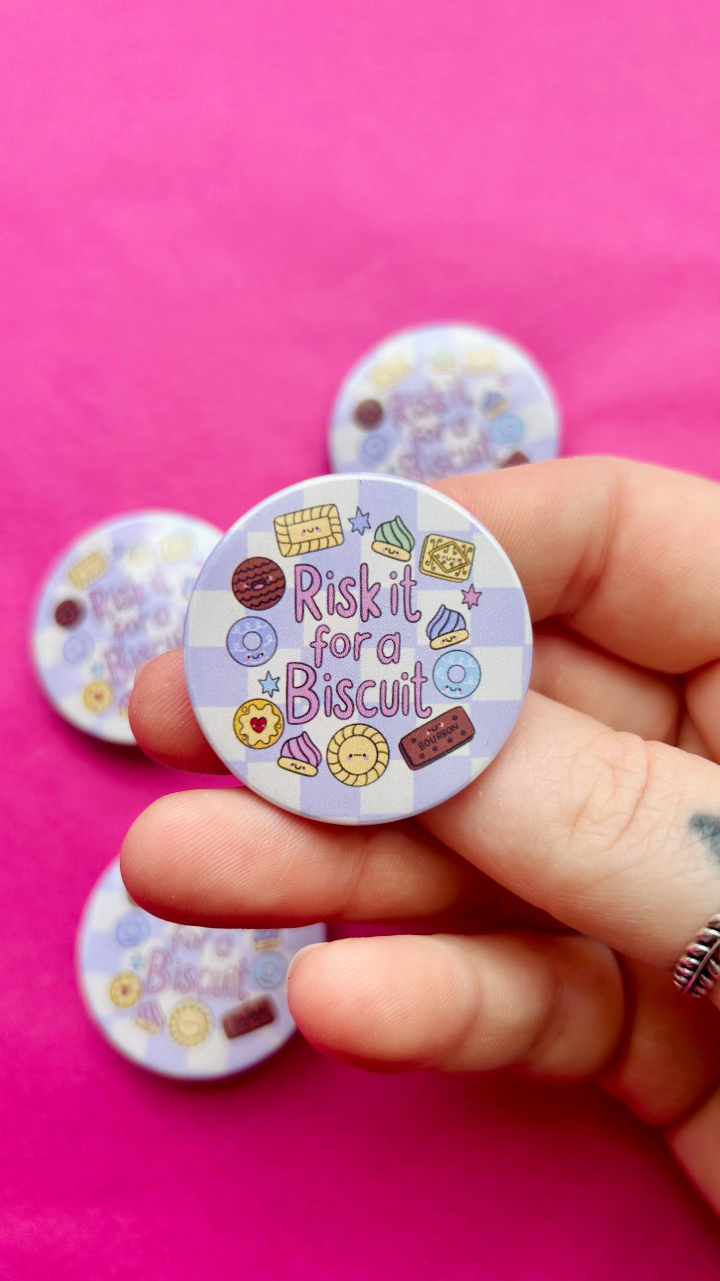 Risk It For A Biscuit - Button Badge
