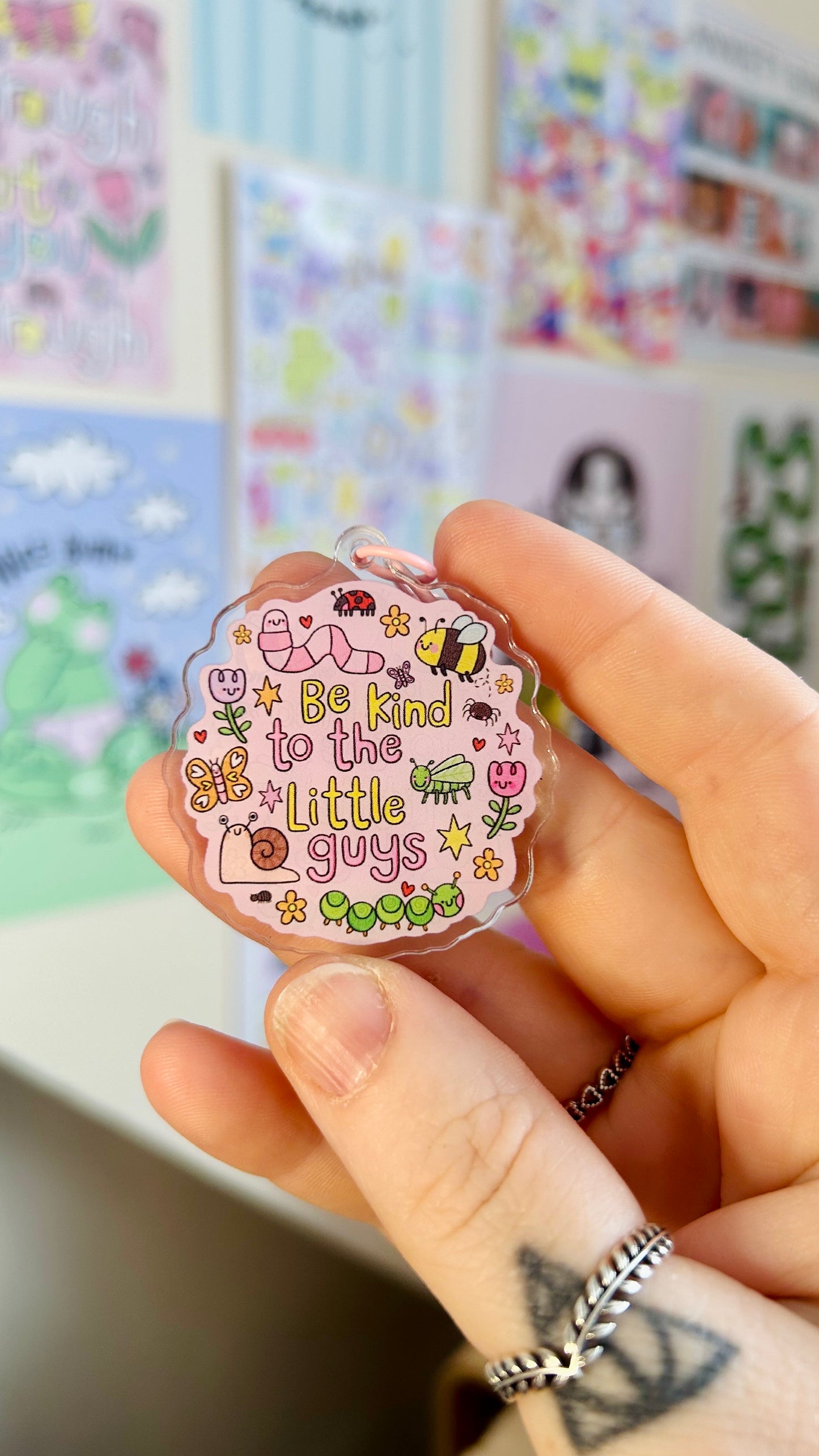 Be Kind To The Little Guys - Acrylic Keyring