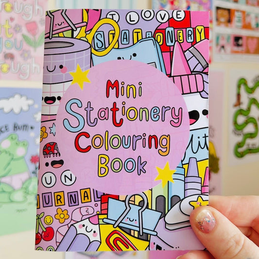 Mini Stationery Colouring Book