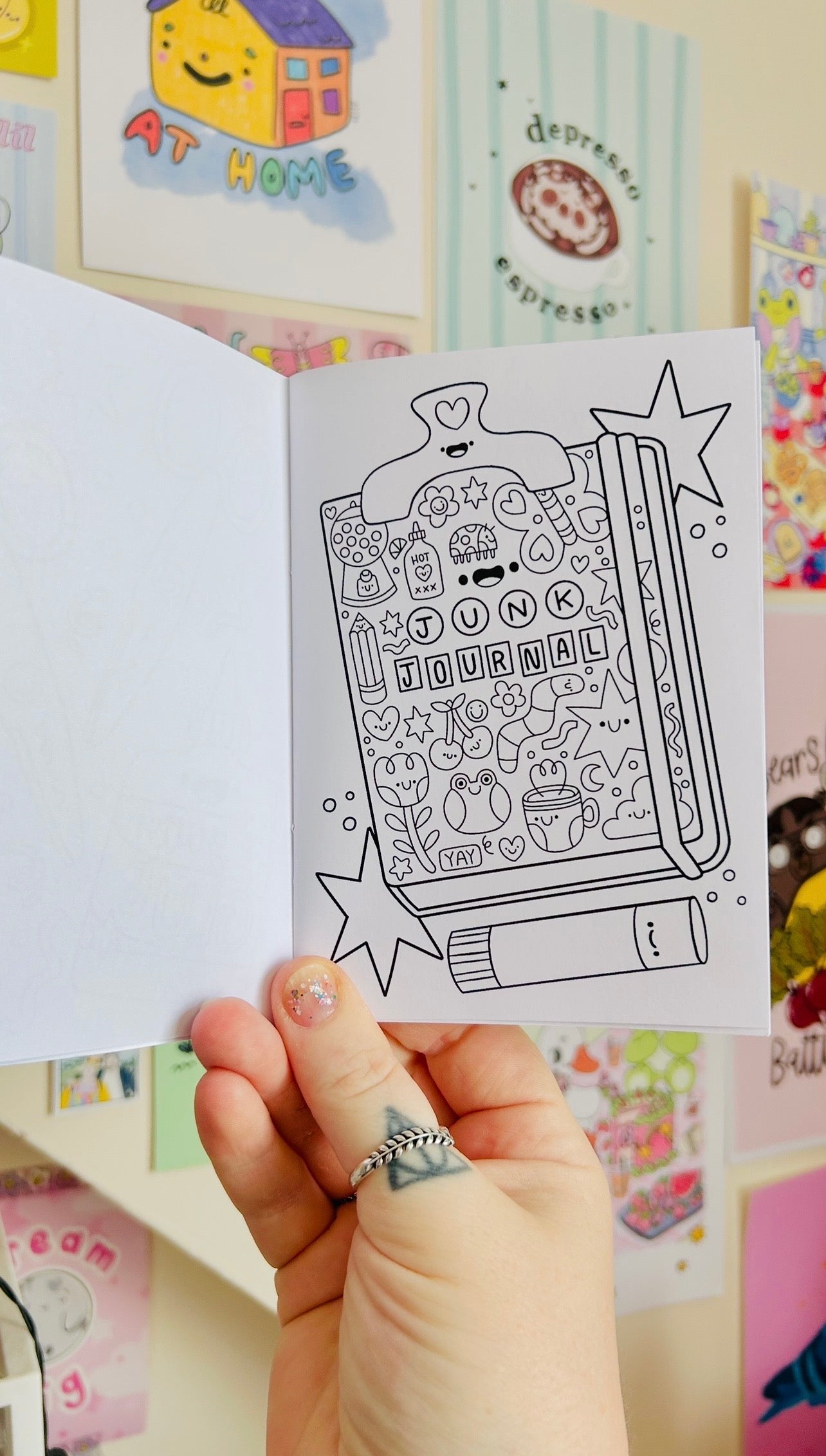 Mini Stationery Colouring Book
