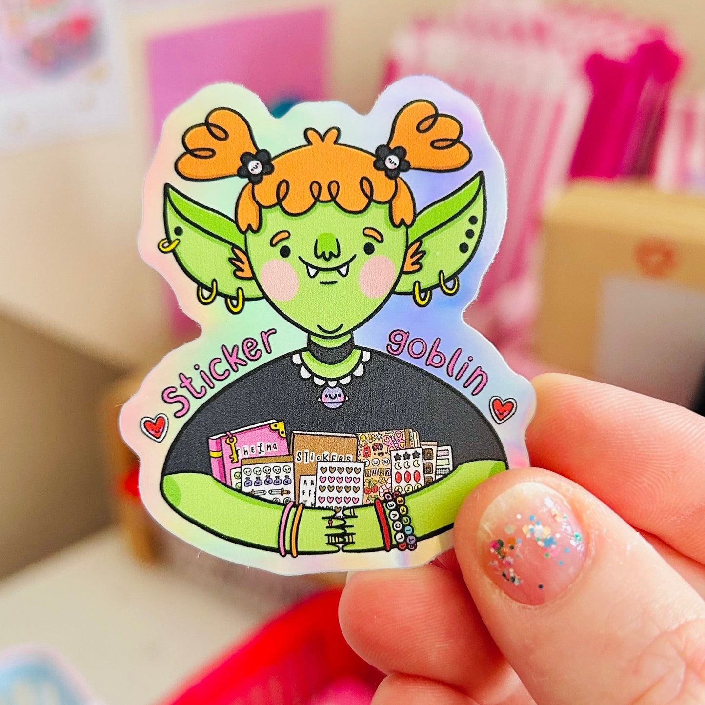 Sticker Goblin - Rainbow Holographic Sticker