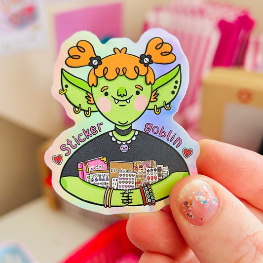 Sticker Goblin - Rainbow Holographic Sticker