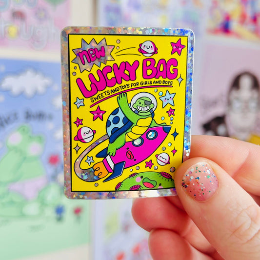 90s Lucky Bag - Glitter Vinyl Sticker